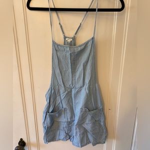 Aerie denim romper size small